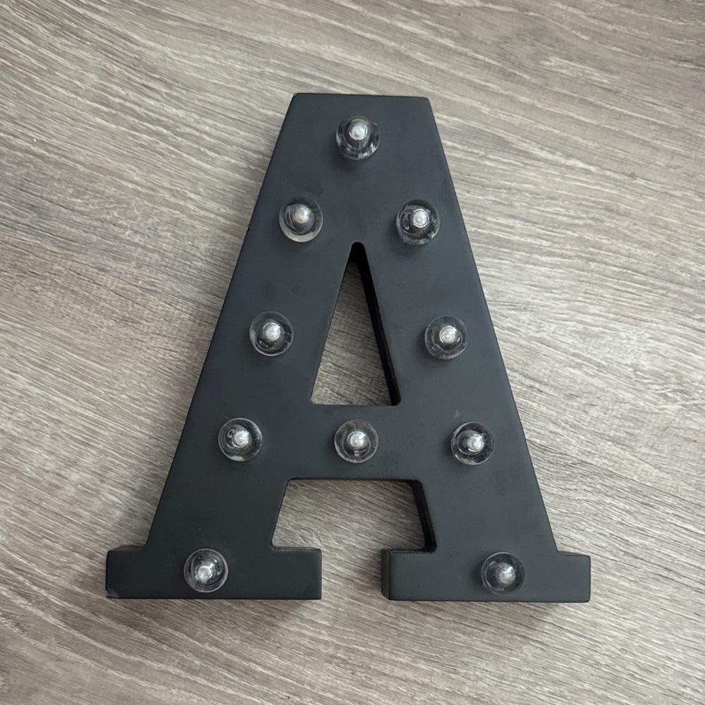 Black Marquee Letter Light